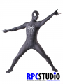 ASM II BLACK - WITH 3D WEBBING METALLIC SILVER PUFFY PAINT & EMBOSS FRONT SYMBOL