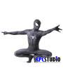 ASM II BLACK - WITH 3D WEBBING METALLIC SILVER PUFFY PAINT & EMBOSS FRONT SYMBOL